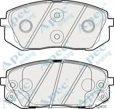 APEC BRAKING pad1860 -  Комплект тормозных колодок, дисковый тормоз